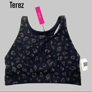 Terez Metallic-Print Medium-Impact Sports Bra